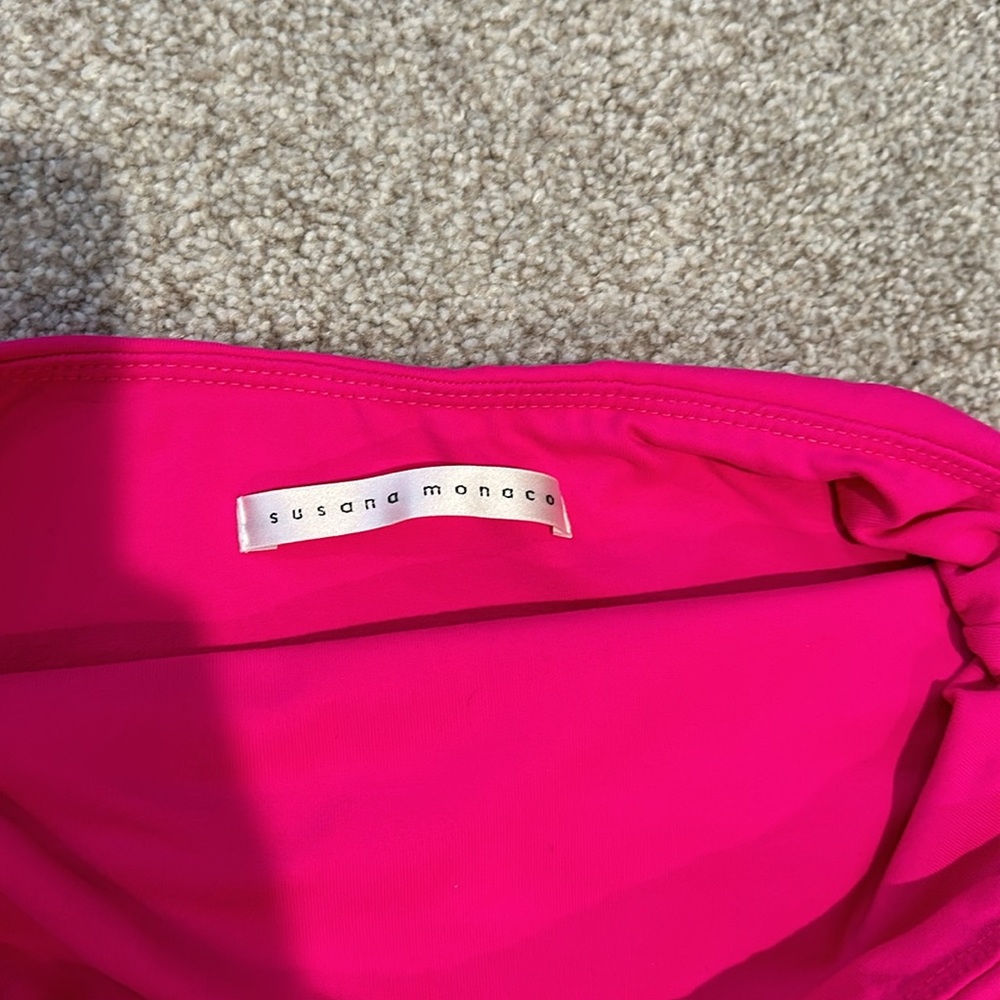 Susana Monaco hot pink strapless mini dress with cutouts. Small - Picture 3 of 4